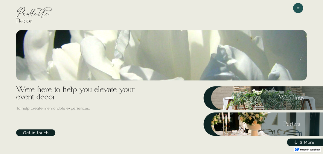 An image of the project home screen